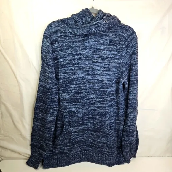 Retrofit Brand MFG Women's Knitting Hooded sweather Soft And Warm Gray/Blue XXL