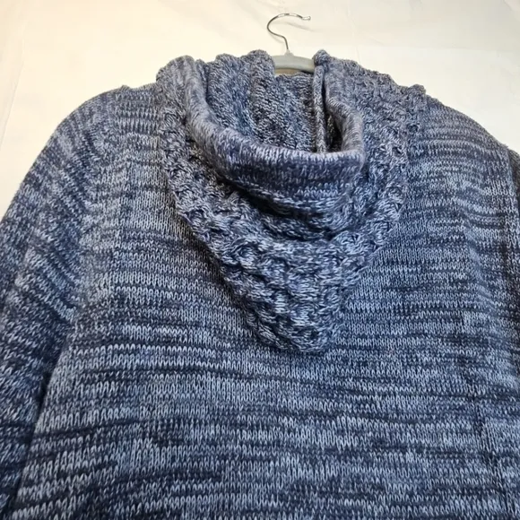 Retrofit Brand MFG Women's Knitting Hooded sweather Soft And Warm Gray/Blue XXL