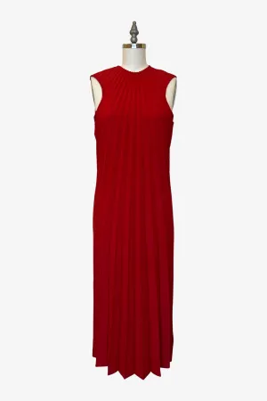Reversible Racerback Maxi Sunburst Dress | Tomato