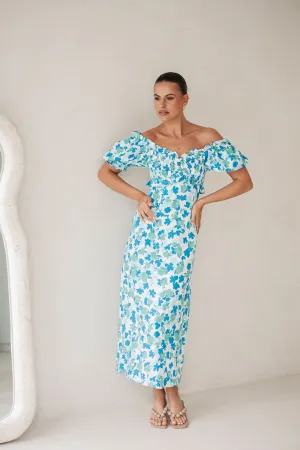 Rhi Off Shoulder Dress - Brushed Floral