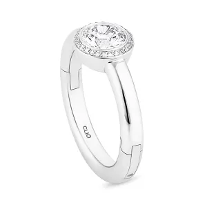Riley Bezel Set Ring with Halo