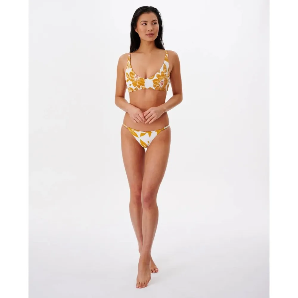 RIP CURL AZALEA SHIRRED LONG LINE TRI TOP GOLD