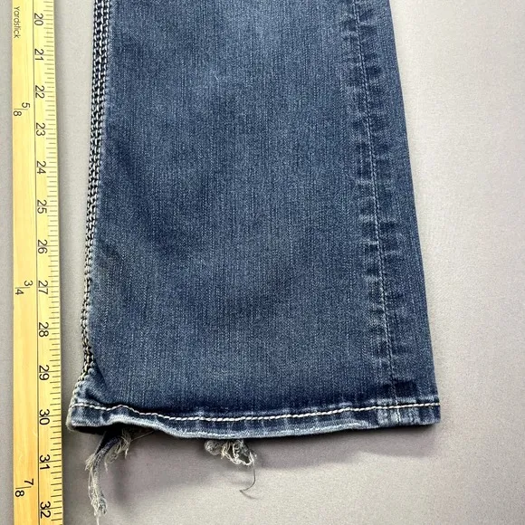 ROCK REVIVAL TANSY Women's Mid Rise Curvy Boot Denim Blue Jeans Sz 28 Fits 30&quot;