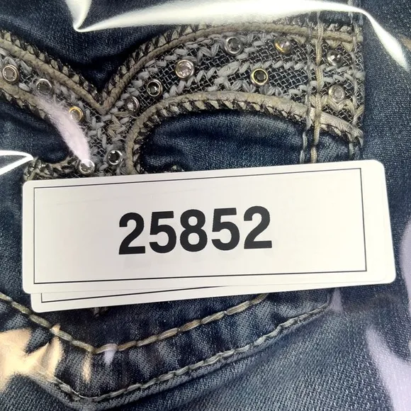 ROCK REVIVAL TANSY Women's Mid Rise Curvy Boot Denim Blue Jeans Sz 28 Fits 30&quot;