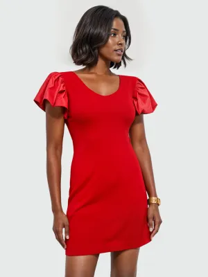 Ruffle Sleeve Bodycon Mini Dress