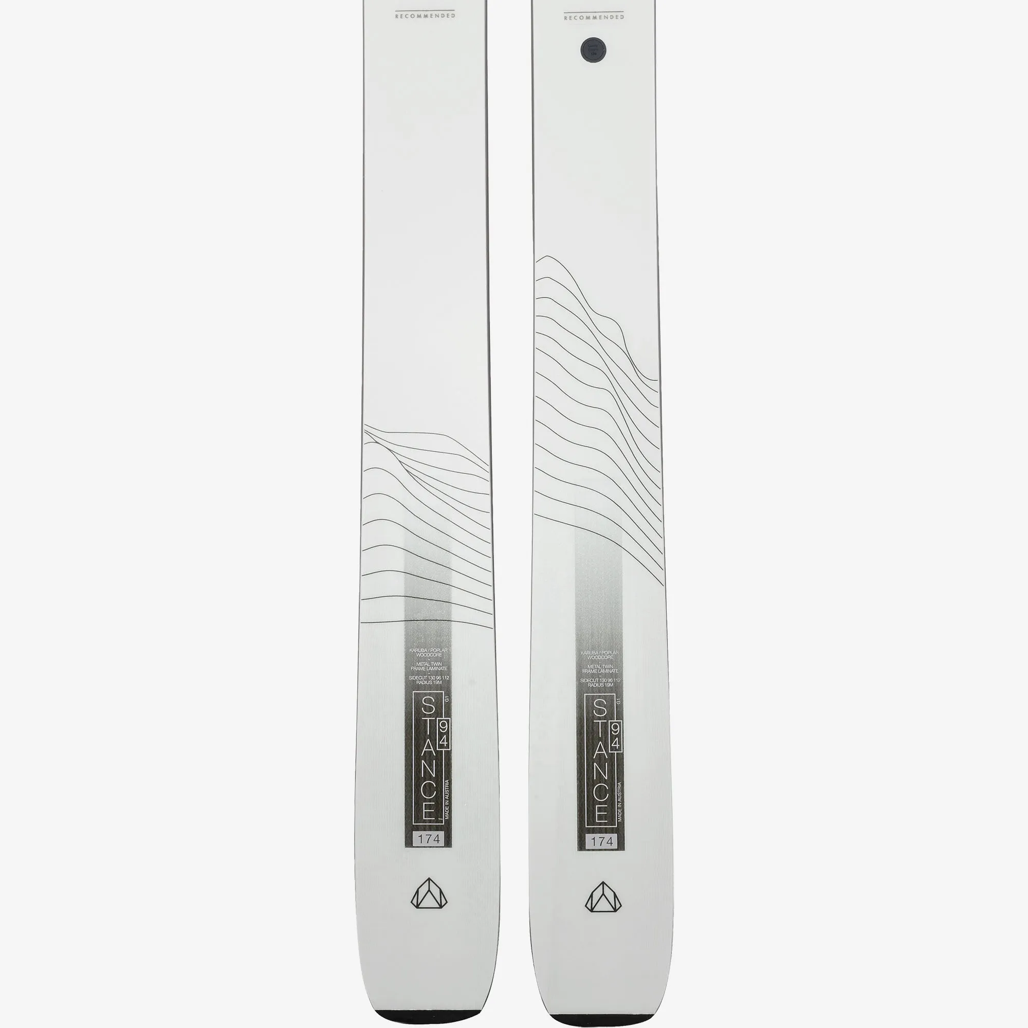 Salomon Stance W 94 Skis White Black - 2023