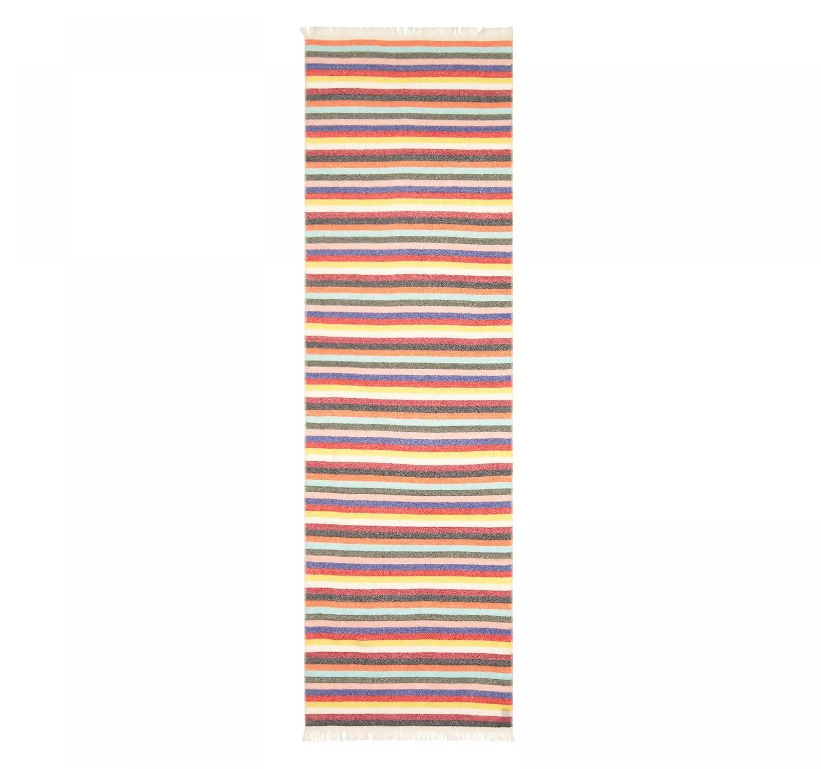 San Patrignano Women's Wool Cashmere Multi Stripe Oblong Scarf