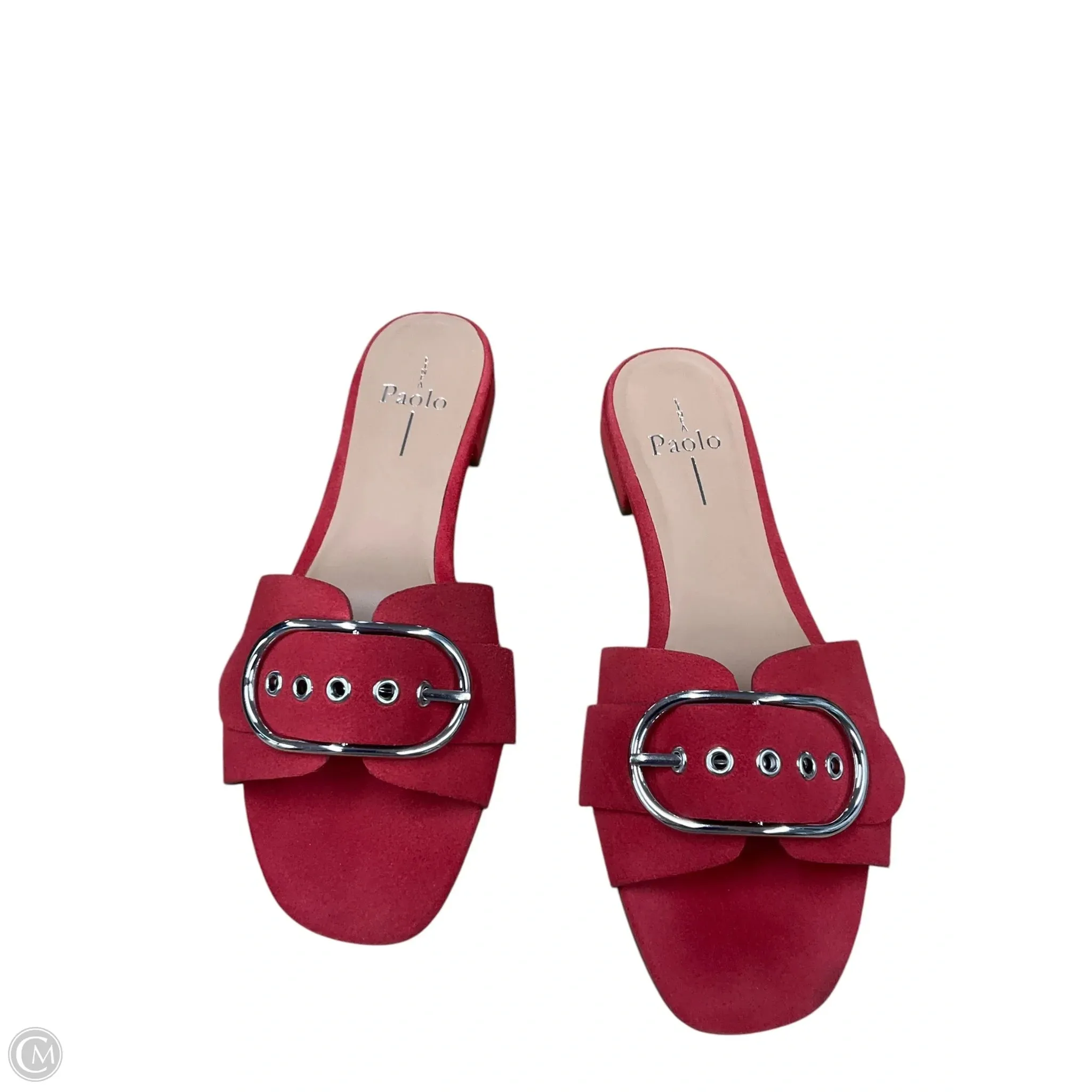 Sandals Flats By Clothes Mentor In Red, Size: 7.5