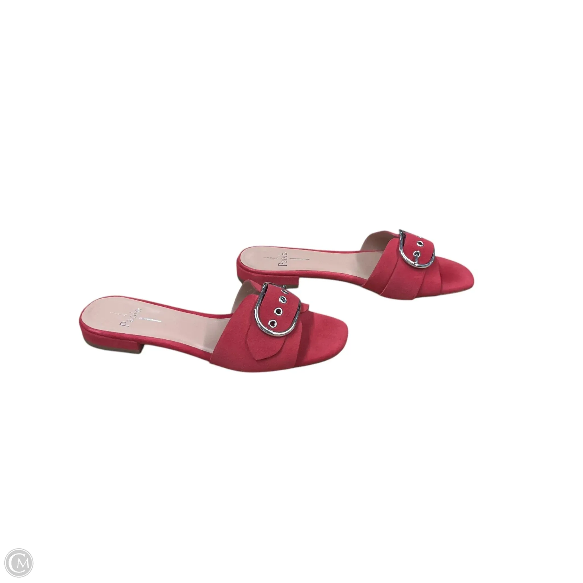 Sandals Flats By Clothes Mentor In Red, Size: 7.5