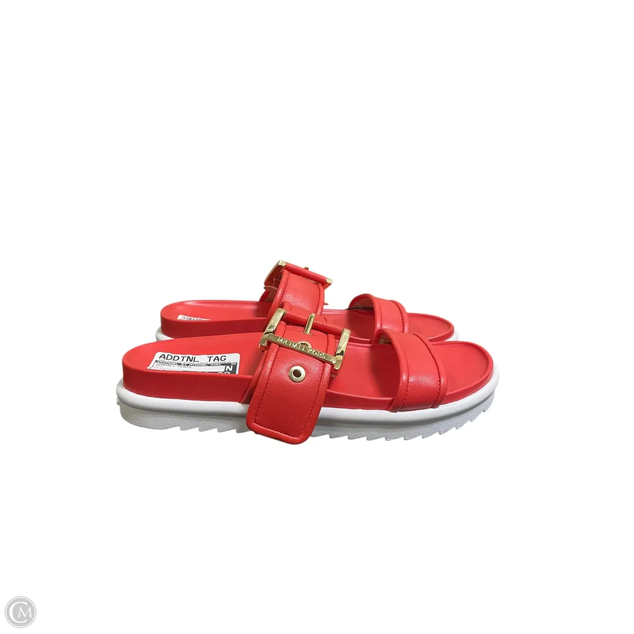 Sandals Flats By Michael By Michael Kors In Red, Size: 7