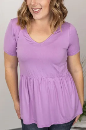 Sarah Babydoll Top in Lavender