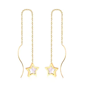 Shell & 18K Gold-Plated Star Ear Threader