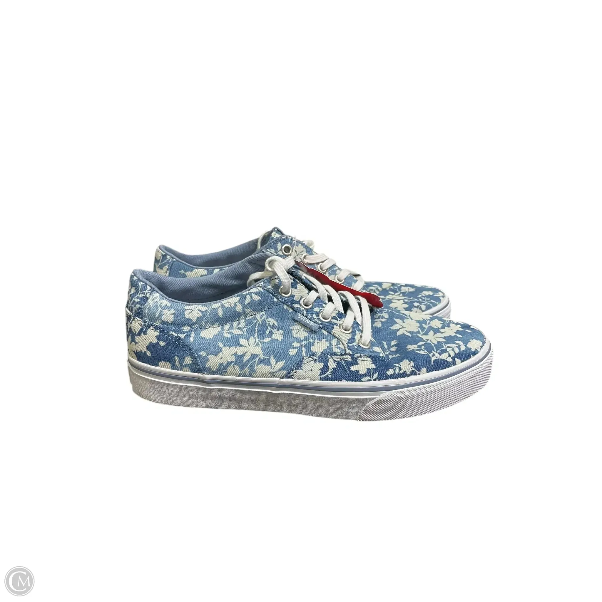 Shoes Flats By Vans In Blue, Size: 9.5
