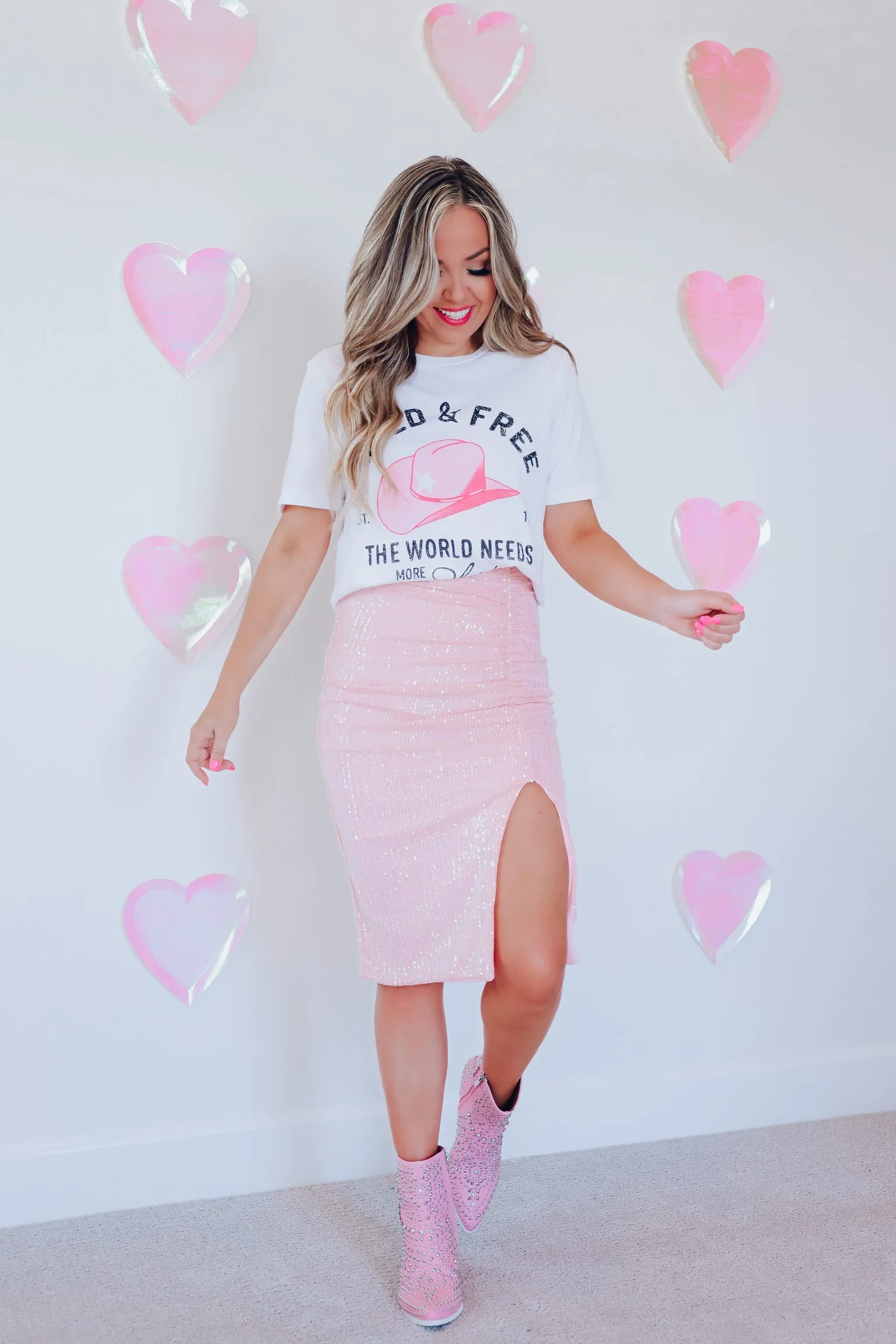 Show Stopper Sequin Midi Skirt