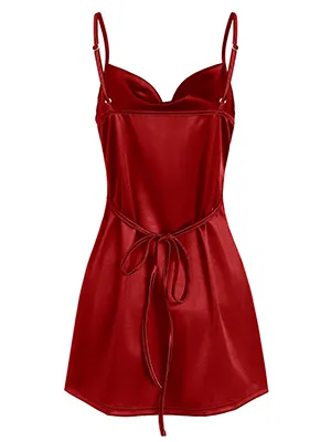 Side Slit Satin Sexy Short Homecoming Dress