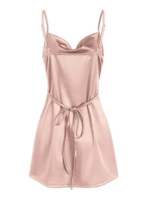 Side Slit Satin Sexy Short Homecoming Dress