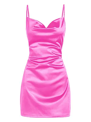 Side Slit Satin Sexy Short Homecoming Dress
