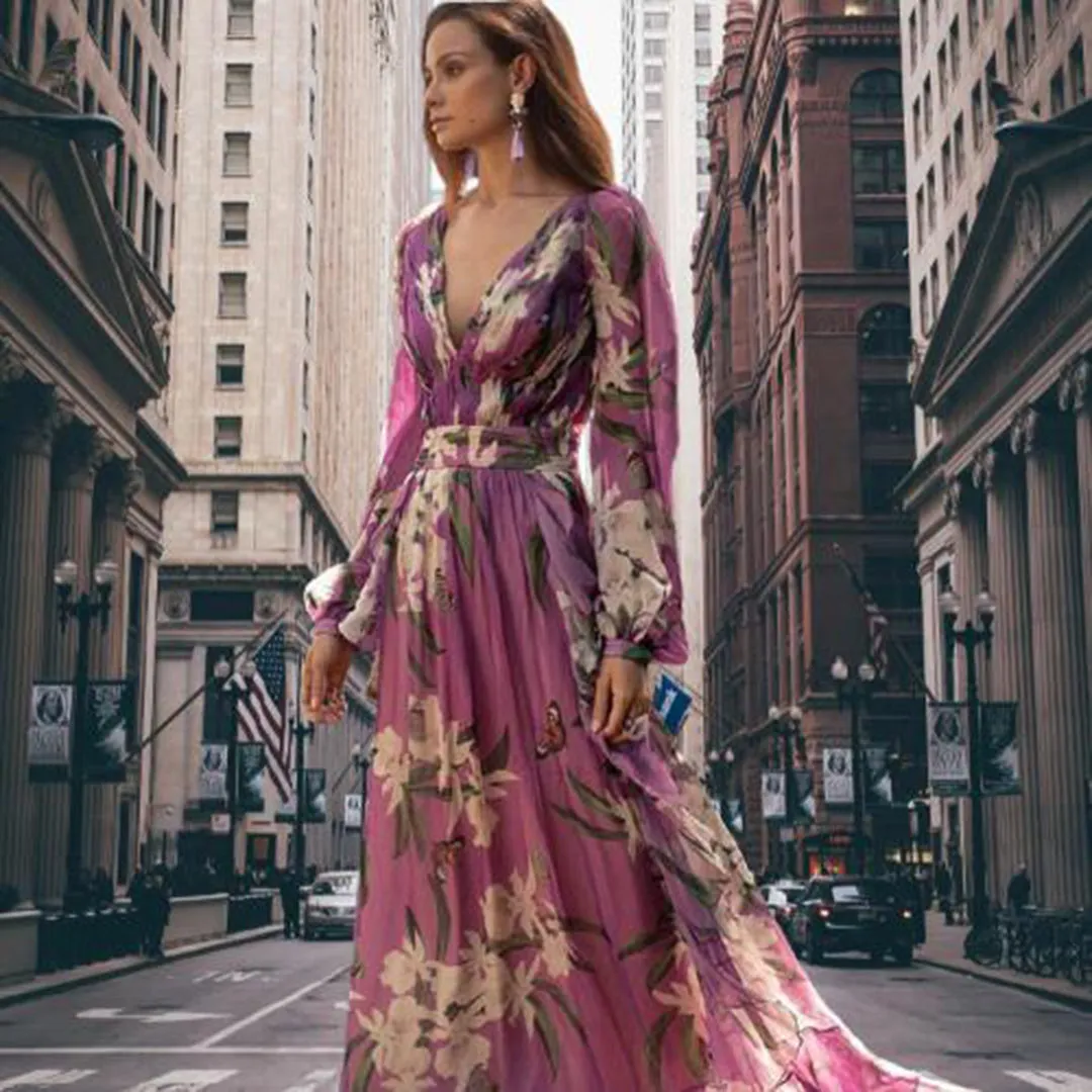 Silk Aura™ | Women's Long Dress | High-Quality Fabric, Flowing Design & Comfortable Fit