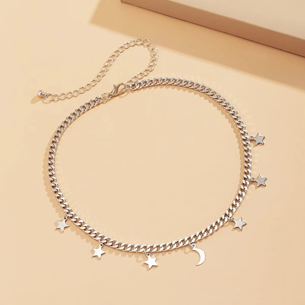 Silver-Plated Celestial Station Choker Necklace