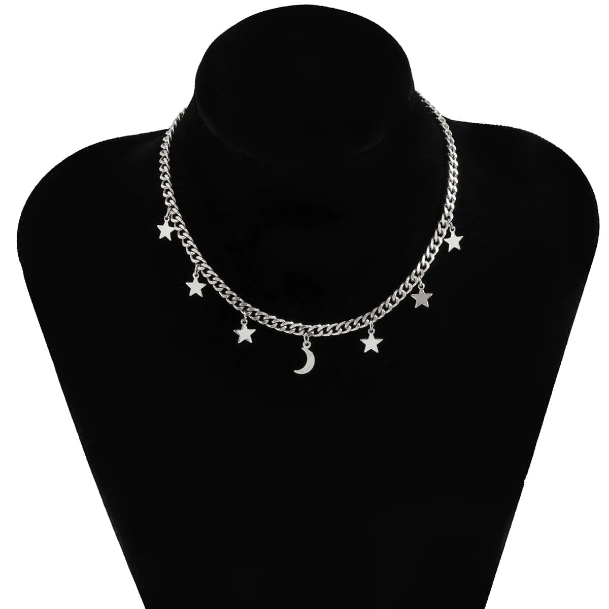 Silver-Plated Celestial Station Choker Necklace