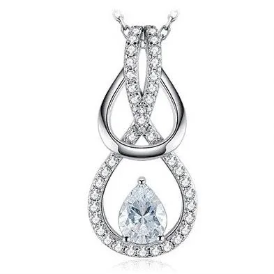 Simmulated Pear Diamond Necklace