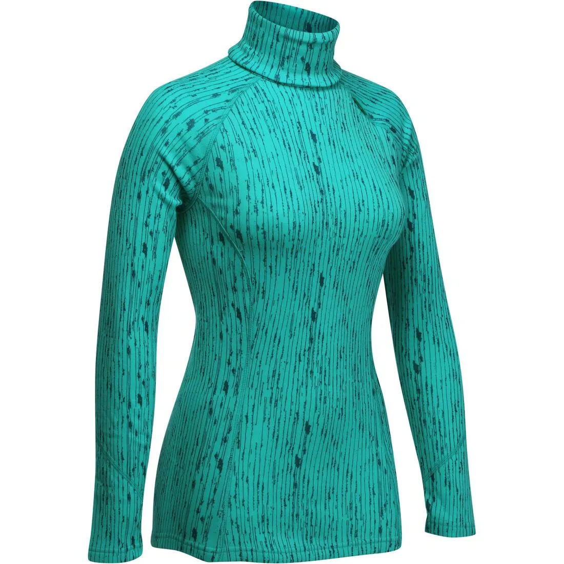 Simple Warm Women's Turtleneck Ski Base Layer - Blue