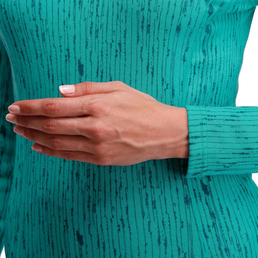 Simple Warm Women's Turtleneck Ski Base Layer - Blue