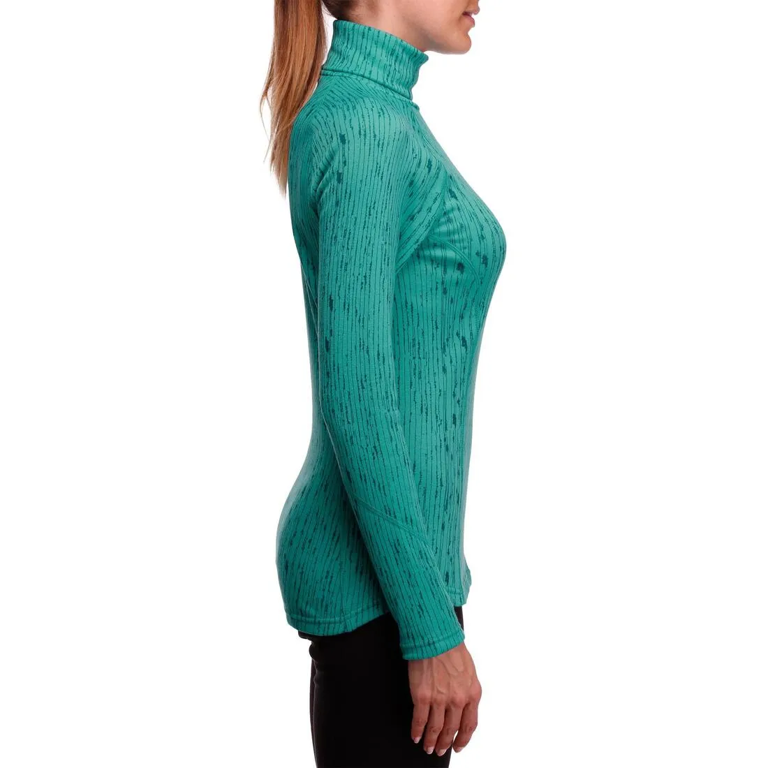 Simple Warm Women's Turtleneck Ski Base Layer - Blue