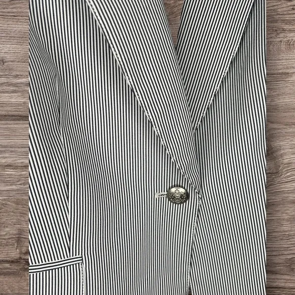 Sleek Professional: John Meyer Pinstripe Blazer and Cami