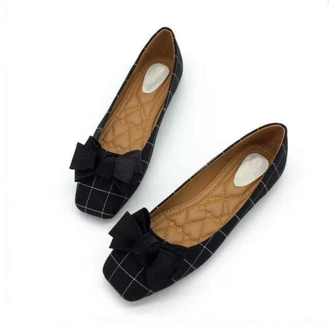 Slip On Square Toe Flats Shoes