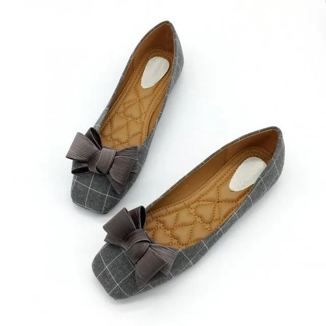 Slip On Square Toe Flats Shoes
