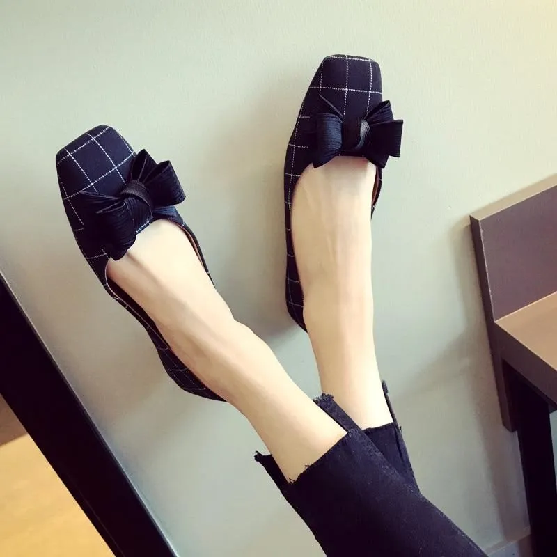 Slip On Square Toe Flats Shoes