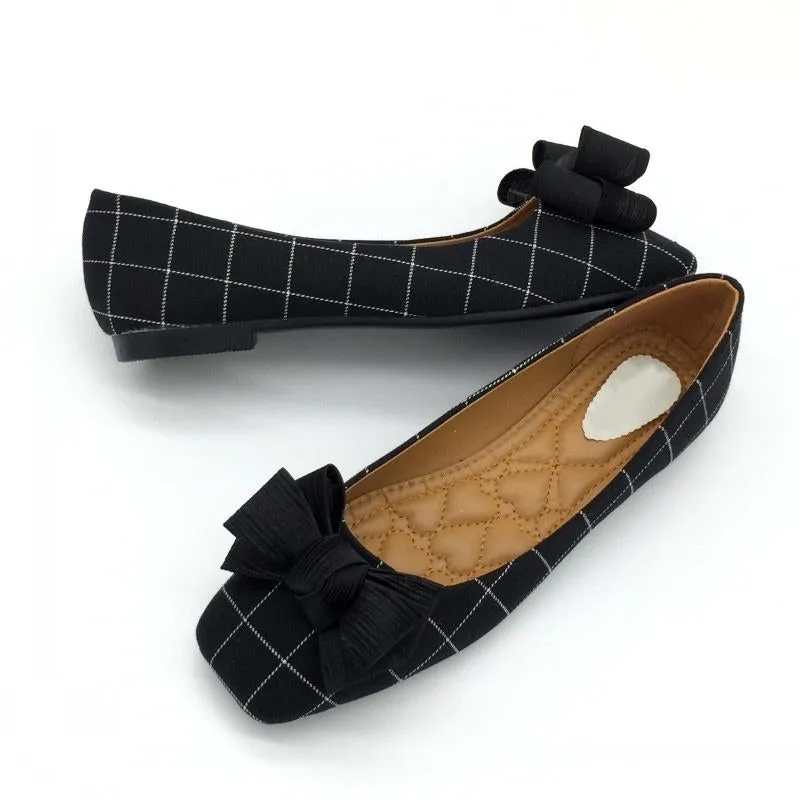 Slip On Square Toe Flats Shoes