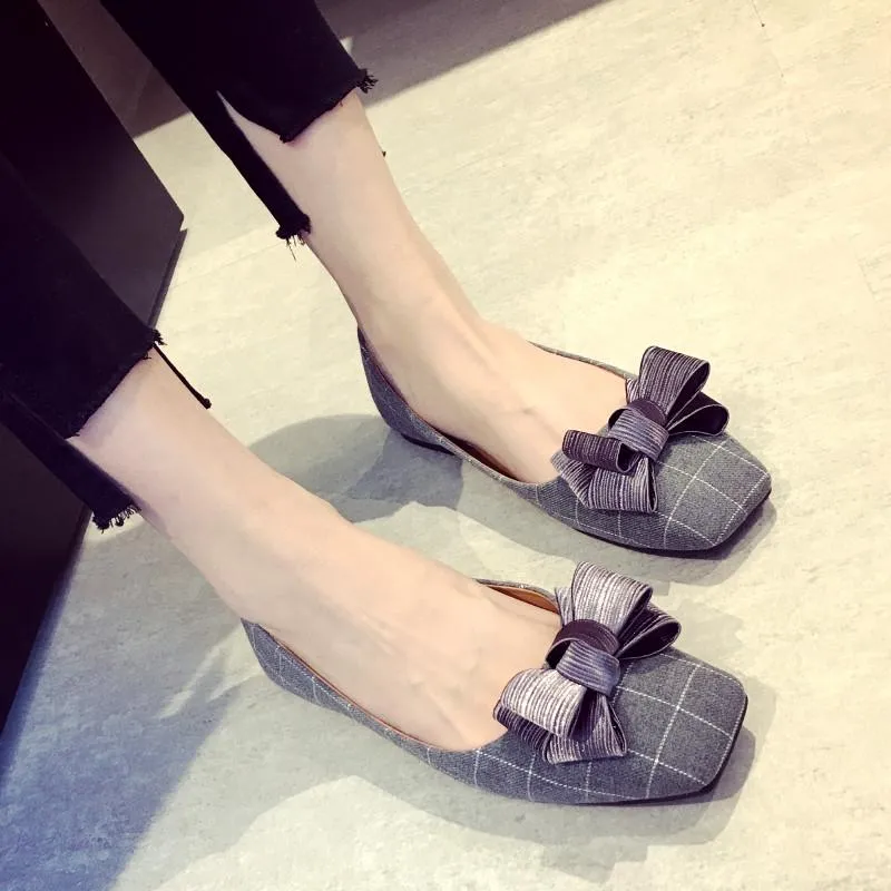 Slip On Square Toe Flats Shoes