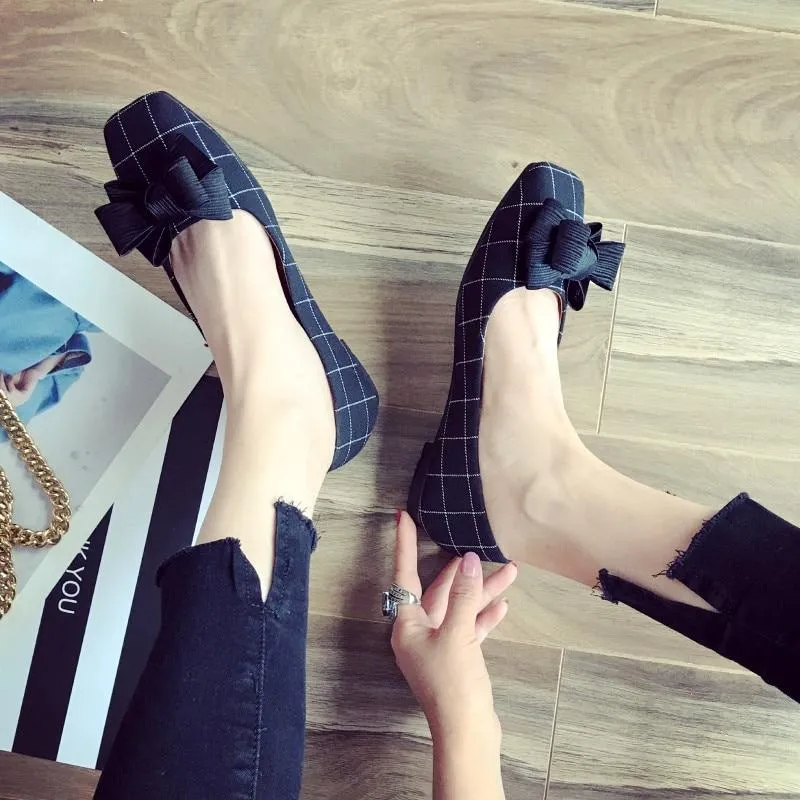 Slip On Square Toe Flats Shoes