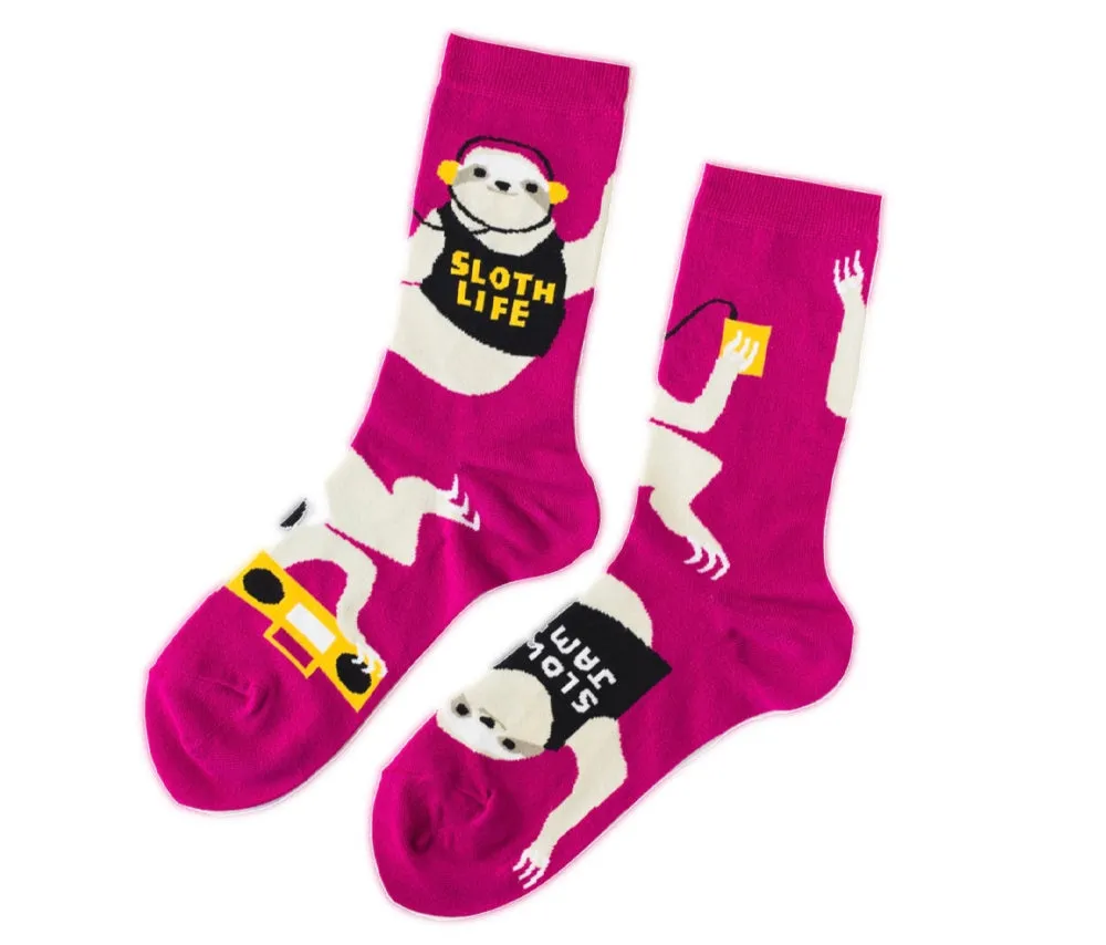 Sloth Life Crew Socks - Women's