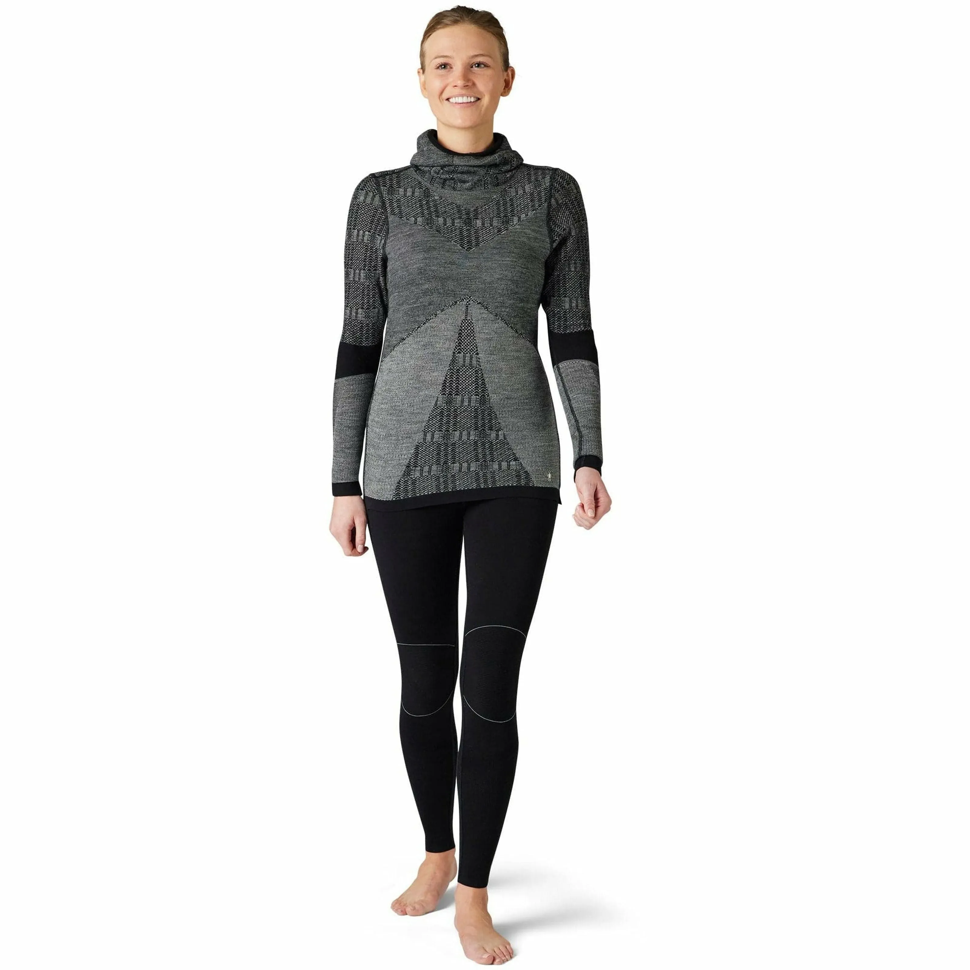 Smartwool Womens Intraknit Thermal Max Merino Base Layer Pattern Hoodie