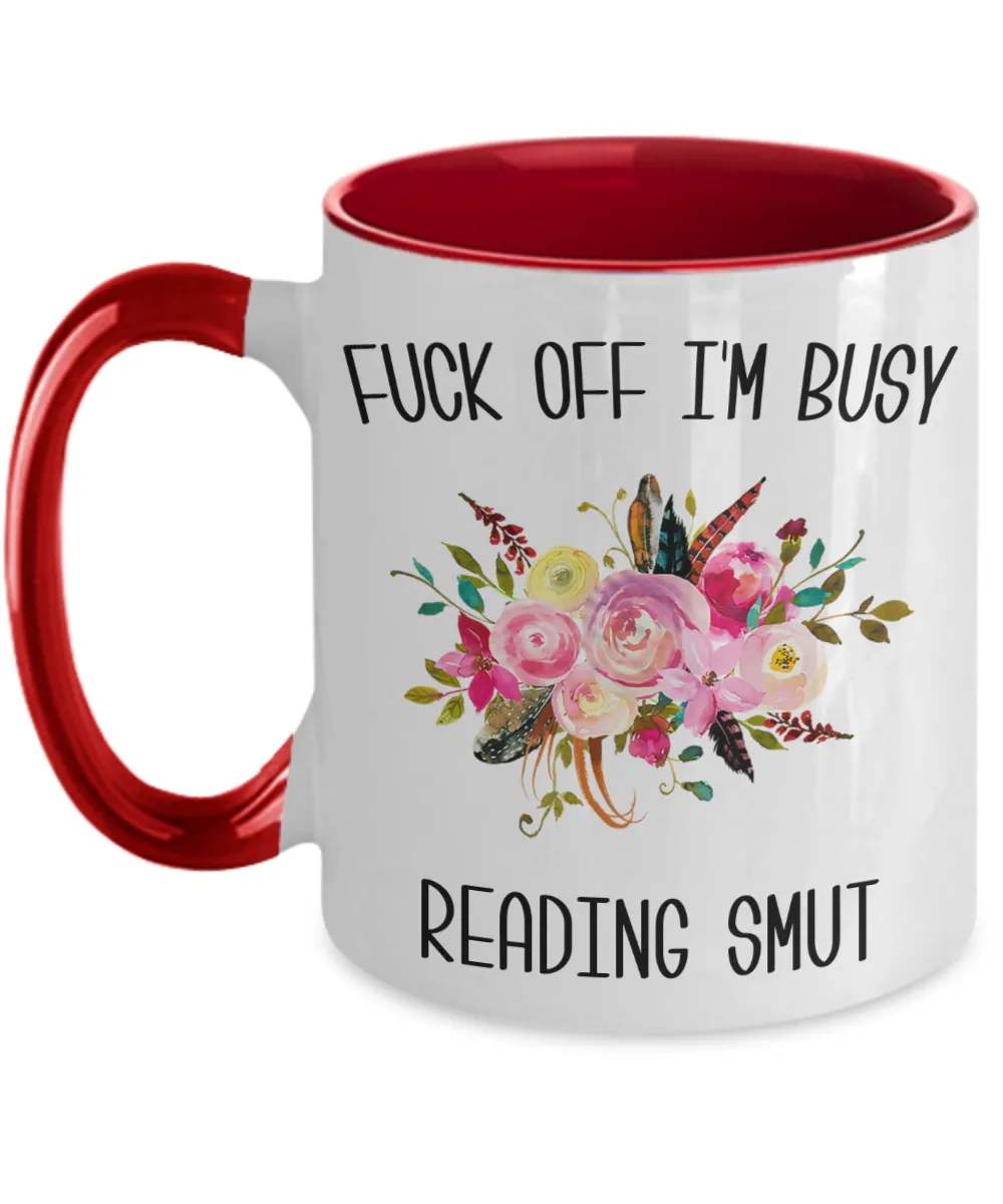 Smut Reader, Romance Reader, Smut Books, Smut Book, Book Smut Mug Two Toned Coffee Cup