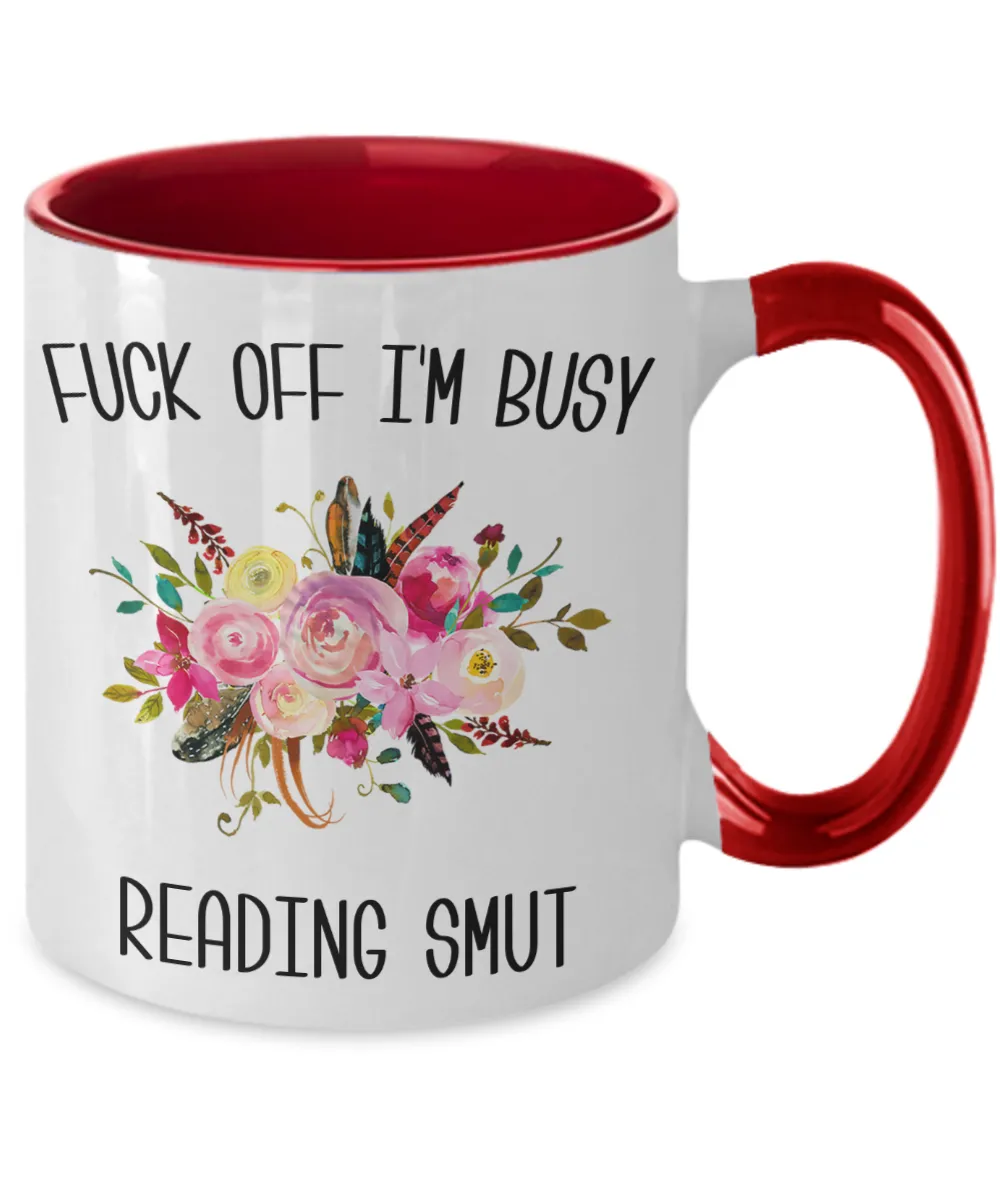 Smut Reader, Romance Reader, Smut Books, Smut Book, Book Smut Mug Two Toned Coffee Cup