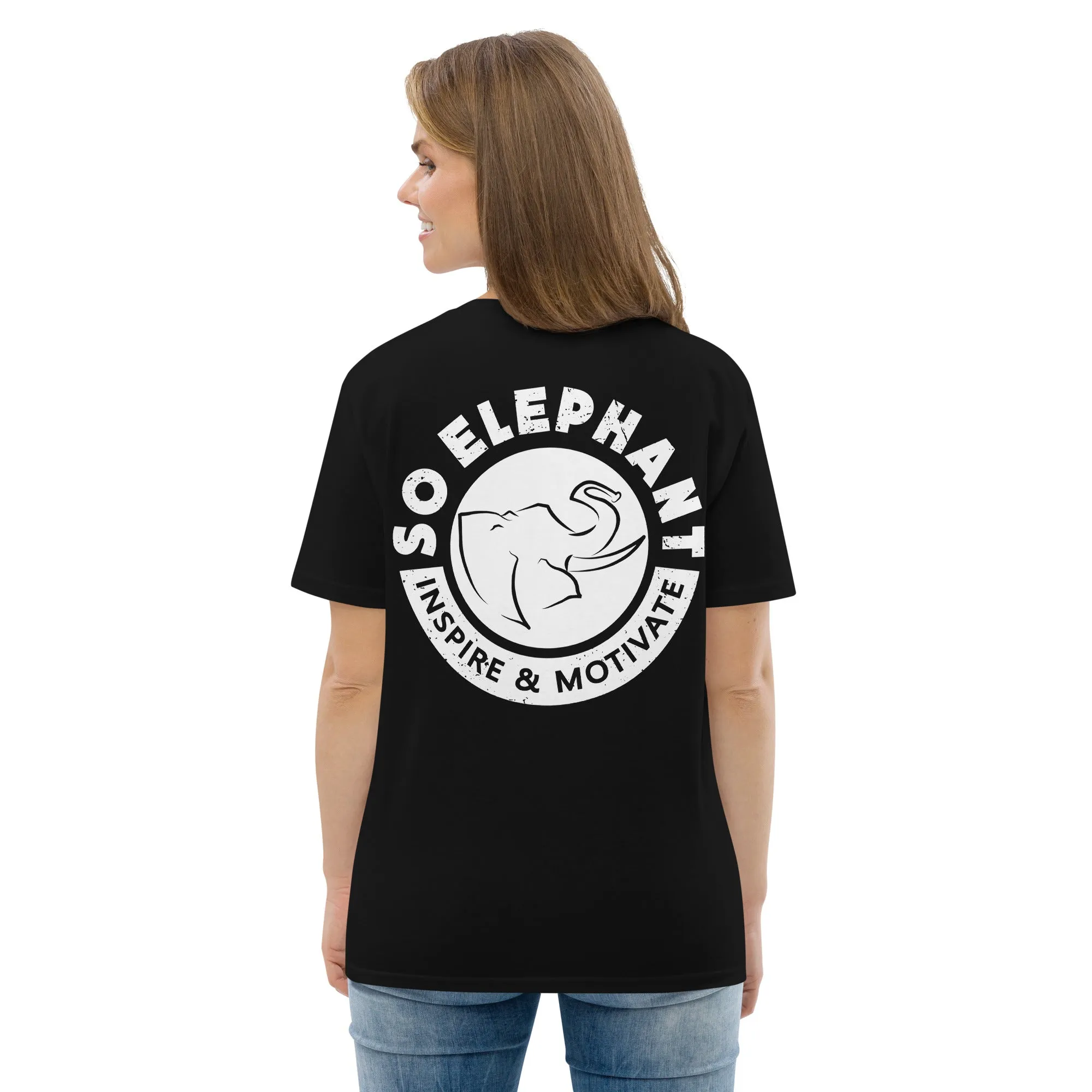 SO ELEPHANT WOMEN'S "INSPIRE & MOTIVATE" BACK ON NOTICE T-SHIRT
