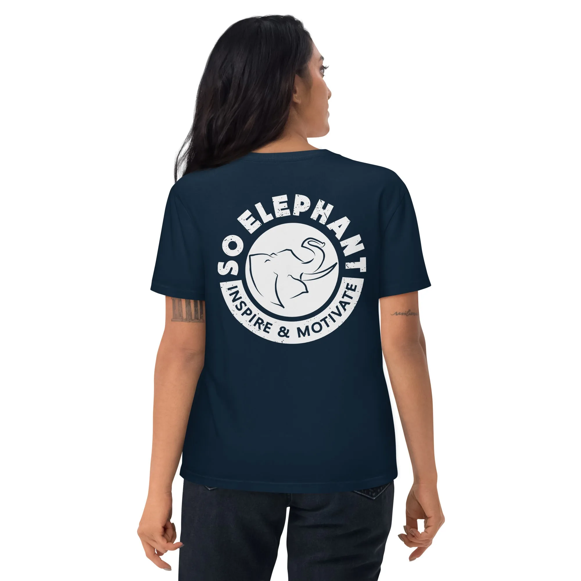 SO ELEPHANT WOMEN'S "INSPIRE & MOTIVATE" BACK ON NOTICE T-SHIRT
