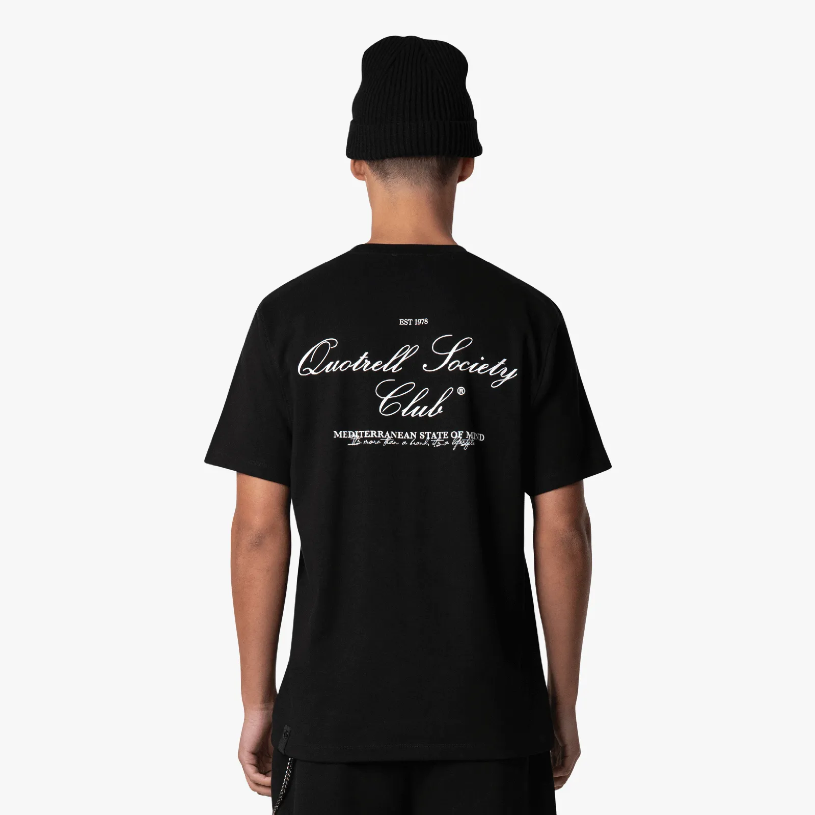 SOCIETY CLUB TEE | BLACK/WHITE