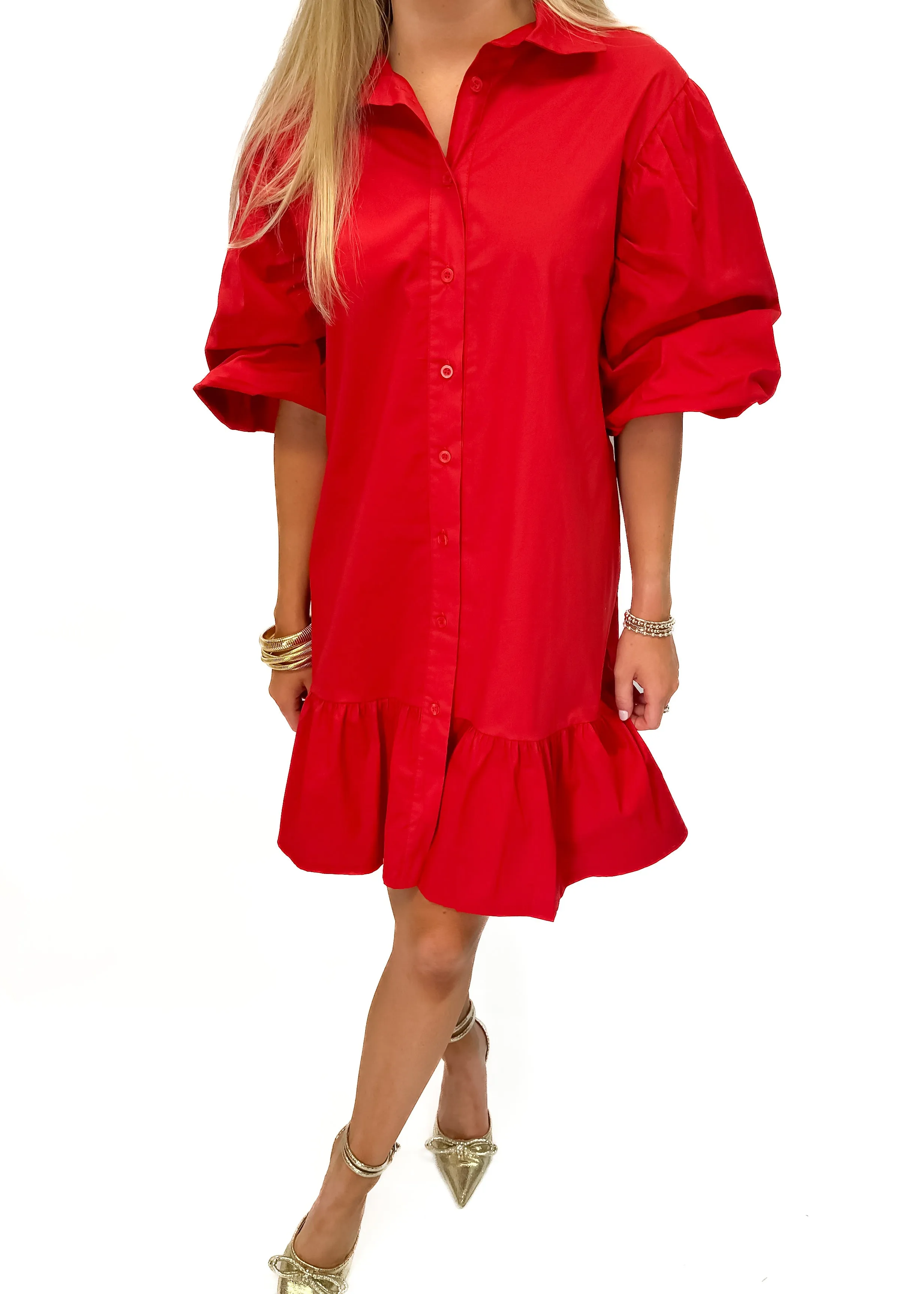 Sofia Linda Dress - Red