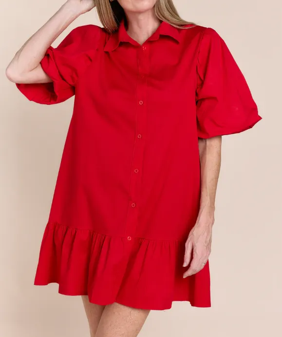 Sofia Linda Dress - Red