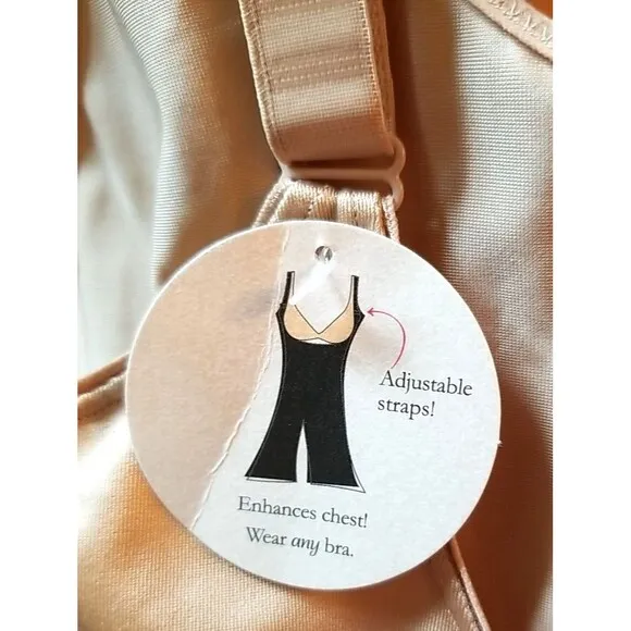 Spanx NWT Women's Simplicity OnCore Open-Bust Mid-Thigh Bodysuit Size XL     T46