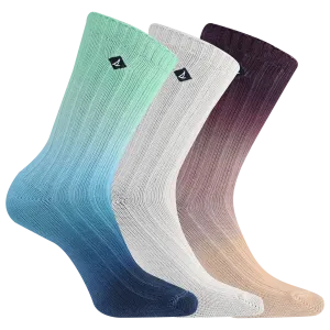 Sperry Women's Printed Ombre Crew Sock Gift Box Set 3 Pair Pack