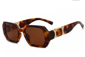 Square Sunglasses w/ Crystal Gem