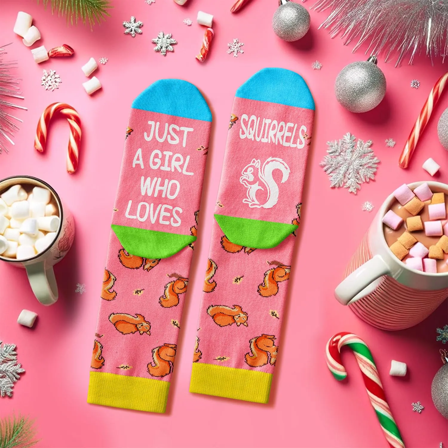 Squirrel Gifts for Squirrel Lovers - Funny Squirrel Socks for Women, Funny Squirrel Gifts for Teen Girls