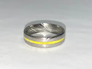 Stainless steel Damascus inlay