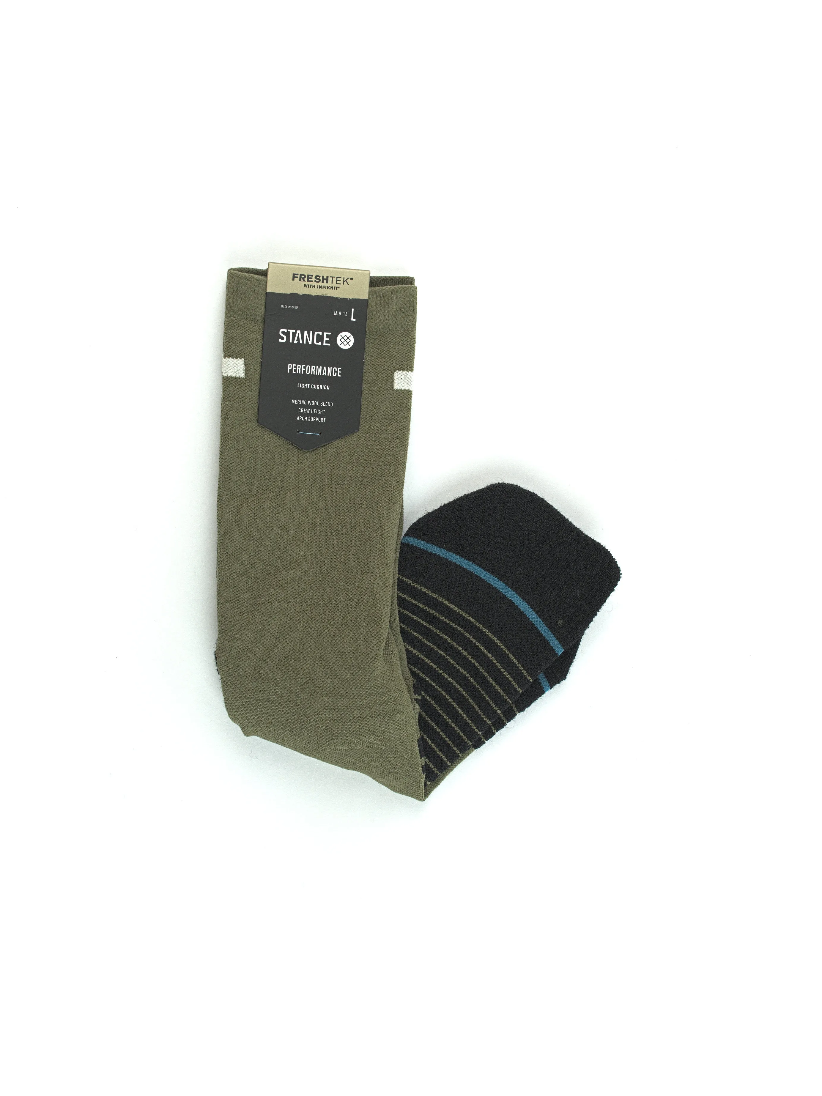 Stance - Freshtek Lonely Canyon Crew Socks - Green - m 6-8.5 Uk m - 8-10.5 Uk w